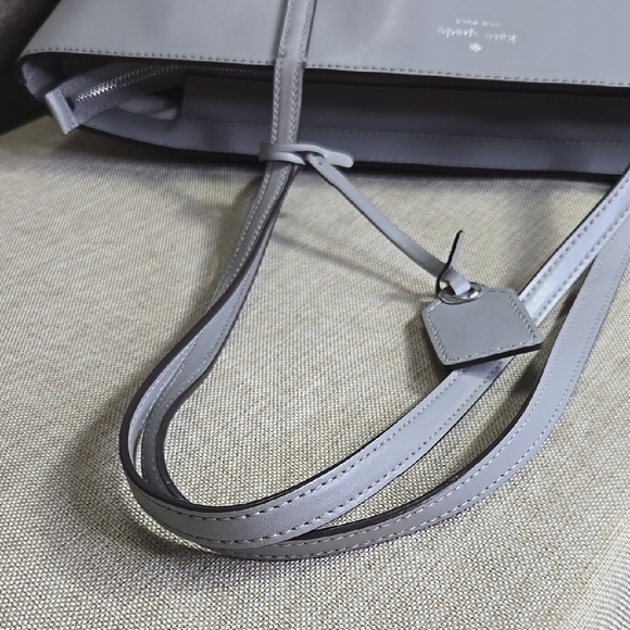 Kate Spade Gray Leather Tote Bag - Picture 7 of 12